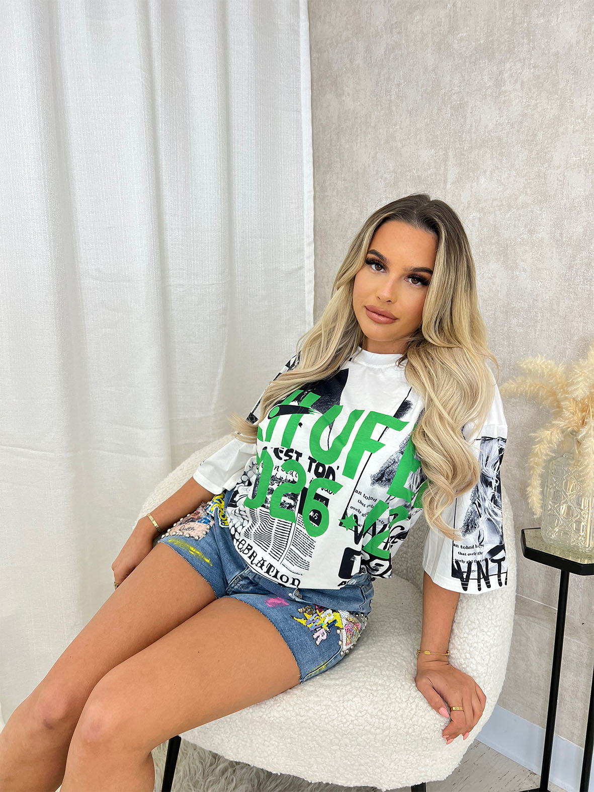 OVERSIZE PRINTED T-SHIRT VARIOUS COLOURS