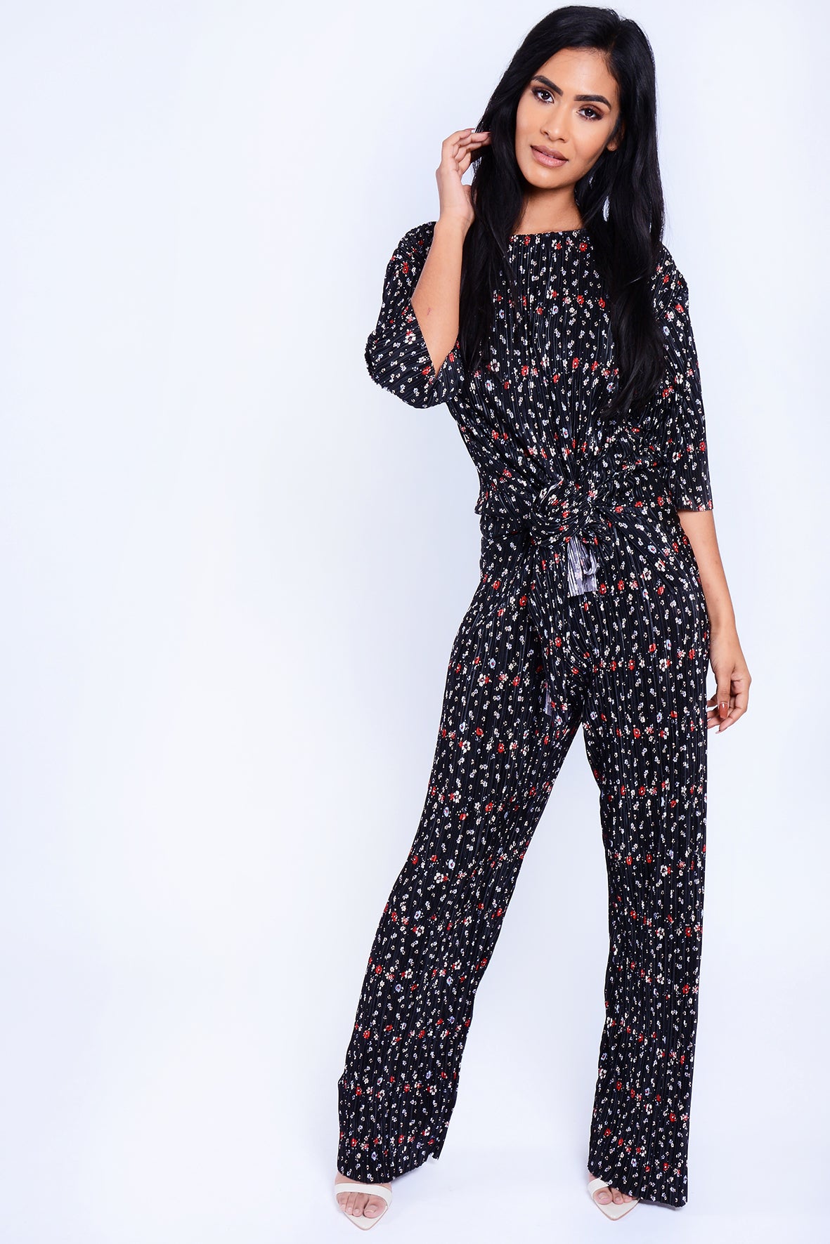 TIE FRONT LOUNG SET FLORAL