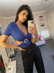 CUT OUT BODYSUIT VARIOUS COLOURS