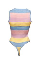 RAINBOW V-NECK BODYSUIT